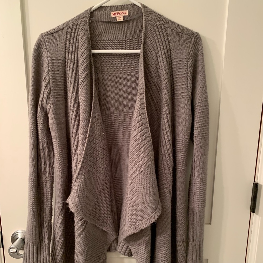 Drape front cardigan